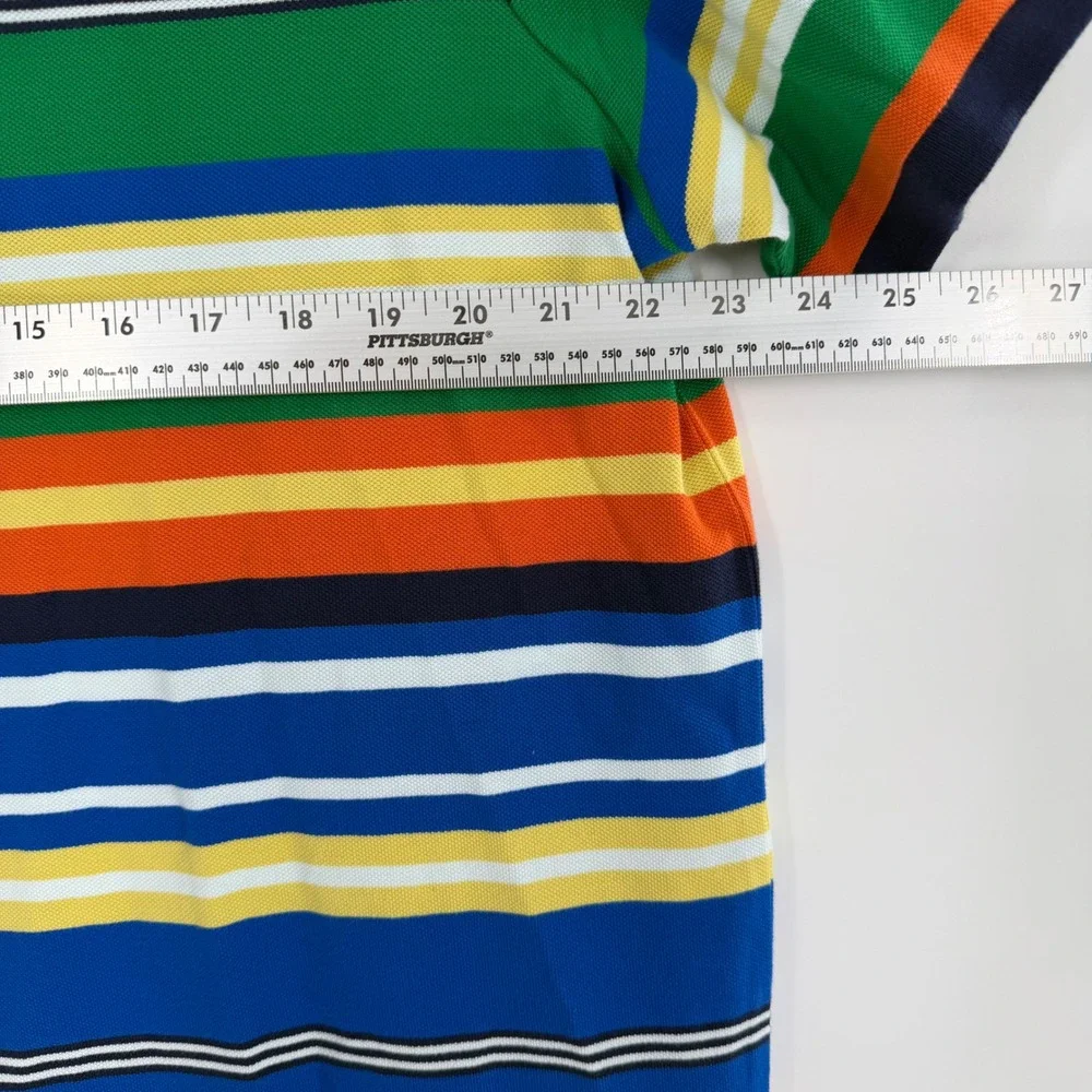 Polo Ralph Lauren Mens XL Classic Fit Striped Cotton Mesh Polo Shirt Multi Color
